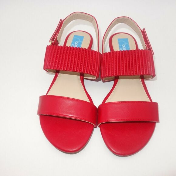 New in Box Comfort Corner Red Sandals Low Heel Women's 7M - Picture 1 of 11